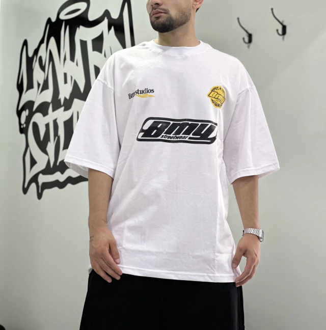 Oversize racing blanca de Leviatan Store