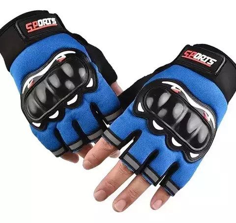Guantes Tacticos Medio Dedo Nudillos Motos Bici Gimnasio