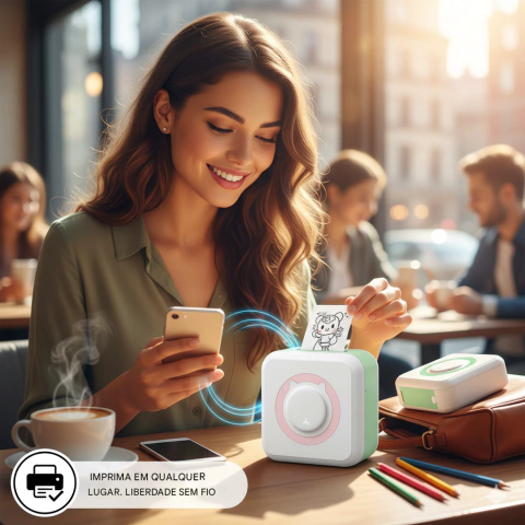 Mini Impressora Portátil Bluetooth - Imprima de Qualquer Lugar. - comprar online