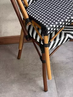SILLA DIMITRIS ALUMINIO Y RATAN