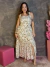 Vestido Midi Florido Alça Elastica - comprar online