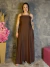 Vestido longo com Bolso Caimento Reto - Mais Gata