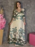 Vestido Longo Com Manga Decote V - Mais Gata
