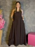 Vestido Longo Alça Com Missanga