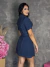 Vestido Curto Alfaiataria Com Botões Frontais - comprar online