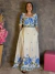 Vestido Longo Decote quadrado com Manga - Mais Gata