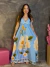Vestido Longo Decote V Estampado Farm - Mais Gata