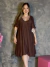 Vestido Curto de Manga Decote V - loja online