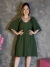 Vestido Curto de Manga Decote V - Mais Gata