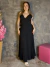 Vestido Plissado Decote V