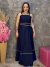 Vestido Longo Cinto de Faixa na internet