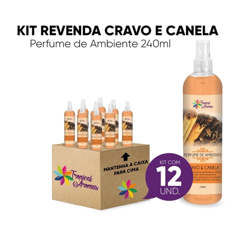 Kit Revenda Spray De Ambiente Cravo E Canela 240ml