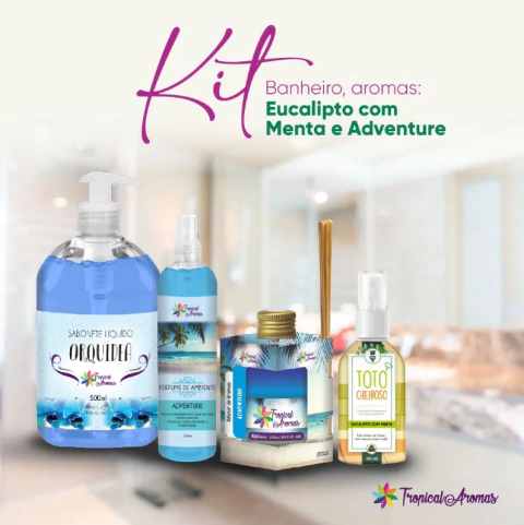 Kit Banheiro Eucalipto Com Menta E Adventure