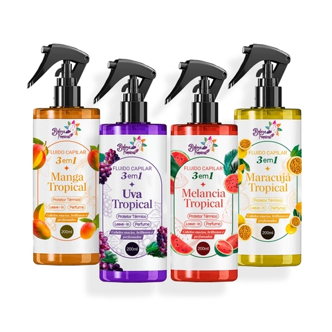 Kit Fluido Capilar 3 em 1 - Protetor Térmico, Leave-in e Perfume | Edição Exclusiva Live 4.4