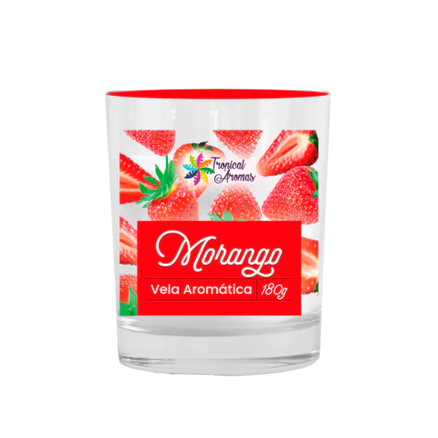Vela Aromática Perfumada 180Gr Morango