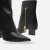 Bota Arezzo Preta Couro Cano Médio Capa Zíper - loja online