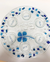 Keará Gotas Azuis e Brancas com Flor Azul - comprar online