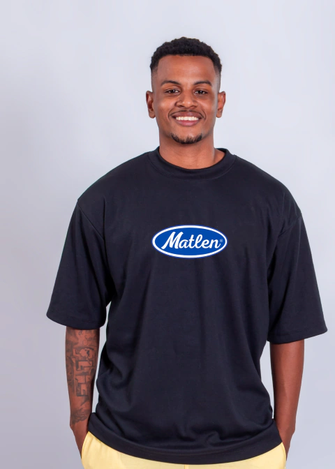 Camiseta Oversized DNA LOGO - PRETA | 100% Algodão | MATLE