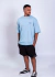 CAMISETA OVER BIRD - AZUL