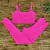 Conjunto Fitness Top Básico e Calça Básica Zig zag Rosa Neon