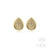 Brinco Feuille Zircônia Dourado