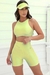 Conjunto Fitness Top Luiza Short Básico Compressão Menta