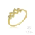 Anel Exes Zirconia Dourado