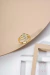 Anel Heart Lines Dourado Zircônia Colors - comprar online