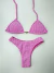 Top Cortininha e Tanga Lateral Larga Geribá Rosa