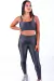 Conjunto Fitness Top Básico e Calça Básica Zig Zag Chumbo - loja online