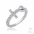 Anel Croix Zircônia Ródio