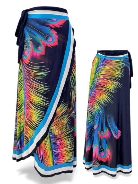 Saia Pareô Transpassado Estampa Localizada 004