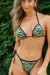 Top Cortininha e Tanga Lacinho Araras - Biquínis Camila Alves