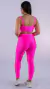 Conjunto Fitness Top Básico e Calça Básica Zig zag Rosa Neon - comprar online