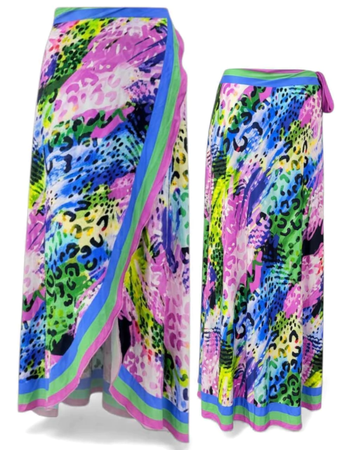 Saia Pareô Transpassado Estampa Localizada 014