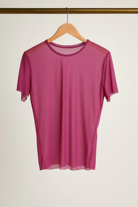 Blusa Tule Academia Fucsia
