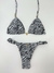 Top Cortininha Argola e Tanga Frufru Zebra - comprar online