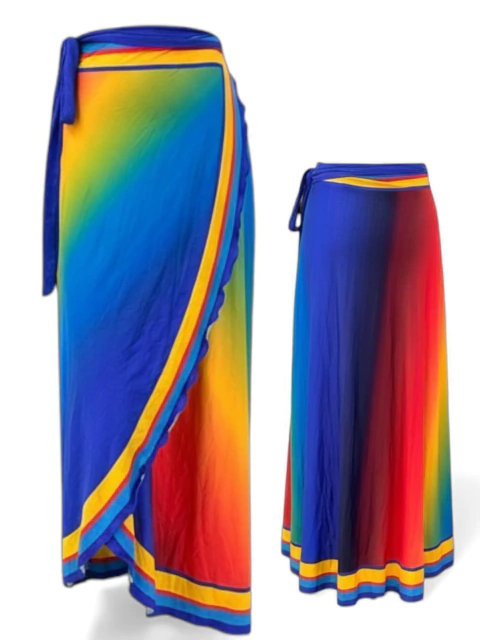 Saia Pareô Transpassado Estampa Localizada 002