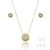 Conjunto Light Spot Zircônia Dourado