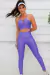 Conjunto Fitness Top Ana e Calça Básica Violeta