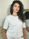 BLUSA 1/2 PAETE BASICA BRANCA