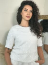 BLUSA 1/2 PAETE BASICA BRANCA