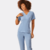 Scrub feminino Clara, azul candy