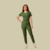 Scrub feminino Fabiana, verde militar