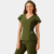 Scrub feminino Júlia premium, verde militar