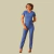 Scrub feminino Maria azul índigo