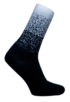 Meia Degradê Preto e Branco Cano Médio Partenza