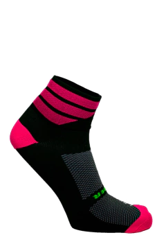 Meia Verde Musgo e Rosa Cano Curto Perfomance Partenza