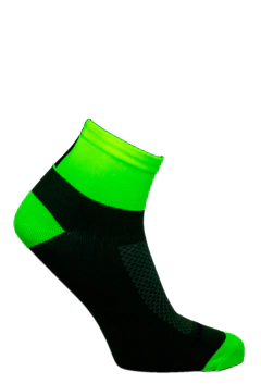 Meia Verde Musgo e Verde Limão Cano Curto Performance Partenza
