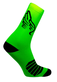 Meia Asas verde Neon e Preto Cano Médio Partenza